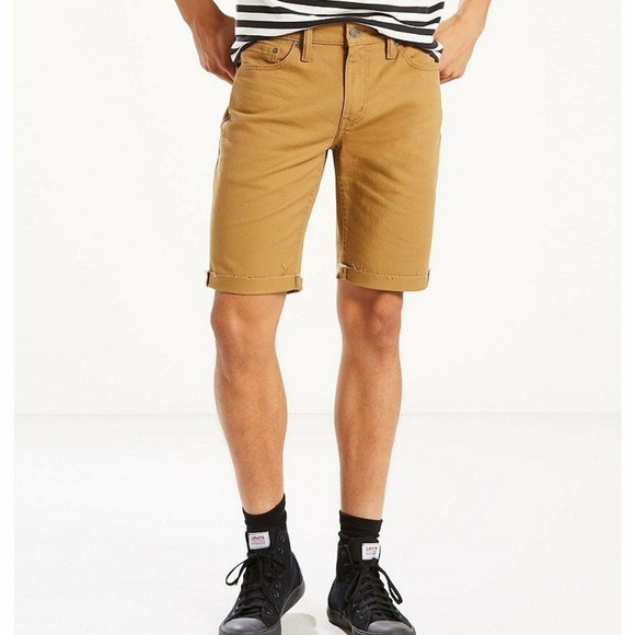 Levis 511 Men's Slim Cutoff Shorts 40 Brown New - Picture 6 of 8